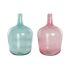 Vază DKD Home Decor Verde Roz Sticlă Temperată 25 x 25 x 40 cm (2 Unități)