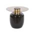 Masa laterală DKD Home Decor Negru Auriu* Metal Geam 59 x 59 x 46 cm