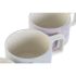Set de Căni de Cafea DKD Home Decor Verde Albastru celest Liliachiu Metal Bambus Dolomite 260 ml