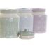 Staniu DKD Home Decor Albastru Verde Liliachiu Dolomite 12 x 12 x 16 cm (3 Unități)