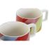 Set de Căni de Cafea DKD Home Decor Alb Multicolor Maro Deschis Metal Bambus Dolomite Modern 260 ml