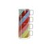 Set de Căni de Cafea DKD Home Decor Alb Multicolor Maro Deschis Metal Bambus Dolomite Modern 260 ml
