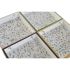 Suport pentru Șervețele DKD Home Decor Verde Muştar Maro închis Metal Lemn MDF 18 x 18 x 4 cm (4 Unități)