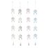 Decorațiune Suspendată DKD Home Decor Copac Alb Bej Gri Roz 7 x 3 x 96 cm (4 Unități)
