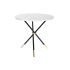 Masa laterală DKD Home Decor Alb Negru Auriu* Metal Lemn MDF 80 x 80 x 76 cm