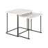 Set de 2 mese DKD Home Decor Alb Negru 51 x 43 x 49 cm