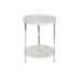 Masa laterală DKD Home Decor Alb Argintiu Metal Lemn MDF 40 x 40 x 53 cm