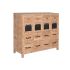 Dulap cu Sertare Home ESPRIT Negru Natural Metal Brad Cottage 110 x 40 x 92,5 cm