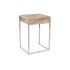 Set de 2 mese Home ESPRIT Maro Argintiu Natural Oțel Lemn de mango 45,5 x 41 x 66,5 cm