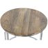 Set de 3 mese Home ESPRIT Maro Argintiu Natural Oțel Lemn de mango 49,5 x 49,5 x 62 cm