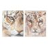 Tablou Home ESPRIT Colonial Tigru 80 x 3,7 x 100 cm (2 Unități)