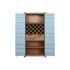 Suport pentru Sticle Home ESPRIT Turquoise Metal Lemn MDF 76,5 x 39,5 x 157,5 cm