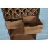 Suport pentru Sticle Home ESPRIT Turquoise Metal Lemn MDF 76,5 x 39,5 x 157,5 cm