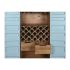 Suport pentru Sticle Home ESPRIT Turquoise Metal Lemn MDF 76,5 x 39,5 x 157,5 cm