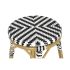 Taburet Home ESPRIT Bicolor Metal ratan sintetic 39,5 x 39,5 x 74,5 cm