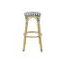 Taburet Home ESPRIT Bicolor Metal ratan sintetic 39,5 x 39,5 x 74,5 cm