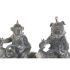 Figură Decorativă Home ESPRIT Gri închis Motociclist 24 x 15 x 29 cm (2 Unități)