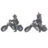 Figură Decorativă Home ESPRIT Gri închis Motociclist 24 x 15 x 29 cm (2 Unități)