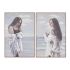 Tablou Home ESPRIT Femeie Mediterană 80 x 3,5 x 120 cm (2 Unități)