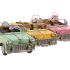 Figură Decorativă Home ESPRIT Mașină Galben Roz Vintage 26 x 11 x 9 cm (3 Unități)