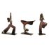 Figură Decorativă Home ESPRIT Roz Auriu* Yoga Scandi 19 x 6 x 26 cm (3 Unități)