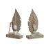 Figură Decorativă Home ESPRIT Alb Verde Scandi 15,5 x 7,5 x 26,5 cm (2 Unități)