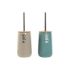 Perie pentru toaletă Home ESPRIT Bej Turquoise Bambus Oțel inoxidabil Dolomite 12,2 x 12,2 x 35,2 cm (2 Unități)