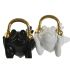 Figură Decorativă Home ESPRIT Alb Negru Auriu* Broască 25 x 13 x 15 cm (2 Unități)