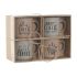 Set de 4 Căni tip Halbă Home ESPRIT Albastru Roz Gresie 285 ml 9 x 7 x 8 cm