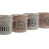 Set de 4 Căni tip Halbă Home ESPRIT Albastru Roz Gresie 285 ml 9 x 7 x 8 cm