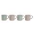 Set de 4 Căni tip Halbă Home ESPRIT Albastru Roz Gresie 355 ml 9,7 x 7 x 9,2 cm