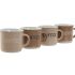Set de Căni de Cafea Home ESPRIT Maro Gresie 180 ml 4 Piese
