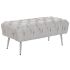 Banchetă Home ESPRIT Gri Argintiu Poliester Metal 103 x 46 x 42 cm