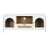 Mobilă TV Home ESPRIT Alb Geam Lemn de paulownia 120 x 40 x 50 cm