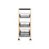 Fructieră Home ESPRIT Negru Natural Oțel Pin 48 x 32 x 79 cm