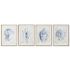 Tablou Home ESPRIT Mediterană Scoică 45 x 2,5 x 60 cm (4 Unități)