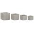 Set de jardiniere Home ESPRIT Bej Fibră de Sticlă Magneziu 44,5 x 44,5 x 42,5 cm (4 Unități)