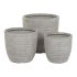 Set de jardiniere Home ESPRIT Bej Fibră de Sticlă Magneziu 45 x 45 x 43 cm (3 Unități)