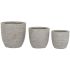 Set de jardiniere Home ESPRIT Bej Fibră de Sticlă Magneziu 45 x 45 x 43 cm (3 Unități)
