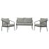 Set masă, bancă și 2 scaune Home ESPRIT Oțel 121 x 70 x 75 cm