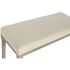 Banchetă Home ESPRIT Alb Natural Poliester Lemn de cauciuc 100 x 38 x 43 cm