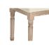 Banchetă Home ESPRIT Alb Natural Poliester Lemn de cauciuc 100 x 38 x 43 cm
