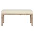 Banchetă Home ESPRIT Alb Natural Poliester Lemn de cauciuc 100 x 38 x 43 cm