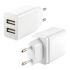 Încărcător de Perete KSIX 2 USB 2.4A Alb