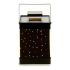 Lanternă LED Negru Oglindă 12,5 x 18,5 x 12,5 cm