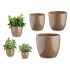 Set de ghivece Ibergarden CAZORLA-7006 Maro Gri Maroniu Argilă
