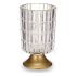 Lanternă LED Metal Auriu* Transparent Sticlă (10,7 x 18 x 10,7 cm)