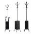 Suport de haine Suport pentru umbrele Negru Metal (34 x 188 x 34 cm)