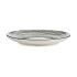 Platou Plat Dungi Alb Negru Porțelan 24 x 2,8 x 24 cm