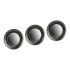 Set de Oglinzi Negru Argintiu 3 Piese Plastic Oglindă 24,5 x 3 x 24,5 cm